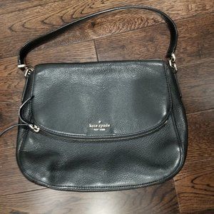 Black leather Kate Spade crossbody bag